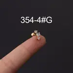 316L Stainless Steel Micro Pave Cubic Zirconia Cartilage Earrings