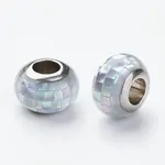 304 Stainless Steel Resin European Beads