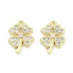 Brass Micro Pave Clear Cubic Zirconia Pendants