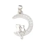 Brass Micro Pave Clear Cubic Zirconia Pendants