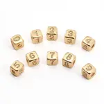 Brass Micro Pave Clear Cubic Zirconia Beads