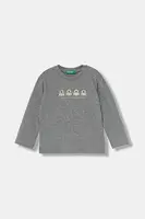 Dětské bavlněné tričko s dlouhým rukávem United Colors of Benetton