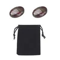 2Pcs Natural Dragon Blood Jasper Cabochons