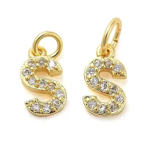 Brass Micro Pave Cubic Zirconia Pendants