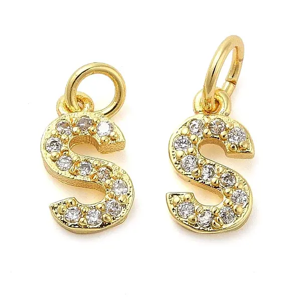 Brass Micro Pave Cubic Zirconia Pendants