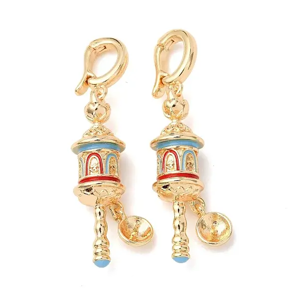 Brass with Enamel Peg Bails