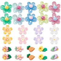 60Pcs 3 Styles Transparent Resin Cabochons