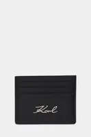 Kožené puzdro na karty Karl Lagerfeld K/SIGNATURE
