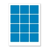 Samolepicí etikety 60 x 60 mm, 12 etiket, A4, 20 listů, modré