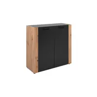 MID.YOU KOMODA, antracitová, dub artisan, 89/85/34,5 cm