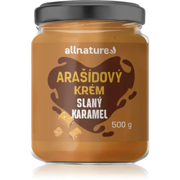 Allnature Arašídový krém Slaný karamel ořechová pomazánka 500 g
