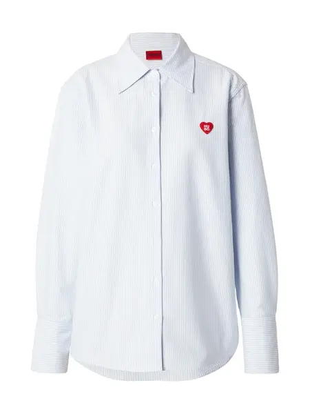 HUGO Blúzka 'Erselia'  svetlomodrá / červená / biela