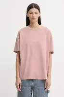 Bavlněné tričko A.P.C. Floater růžová barva, COHBS-M26437