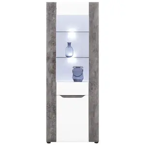 Vitrína Brando B05 Biela/Betón