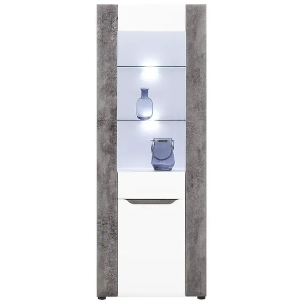 Vitrína Brando B05 Biela/Betón