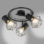 Stropné bodové svietidlo 54017-3 Čierna LS3