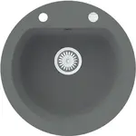 Granitový drez 1K 510x510 sivá