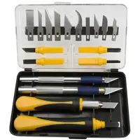 Nože a dláta presné, súprava 22 ks, Drel