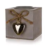 Kovová Sviečka Heart Prírodné Drevo 63917632
