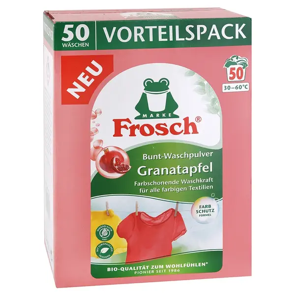 Frosch prací prášek na barevné prádlo Granátové jablko 3,3 kg / 50 praní
