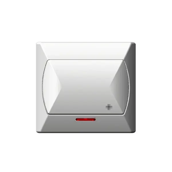 krížový vypínač podsvietený ŁP-4AS biely