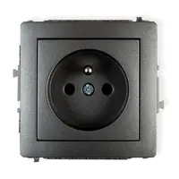 Jednoduchá zásuvka  Z/U grafit D DGP-1Z