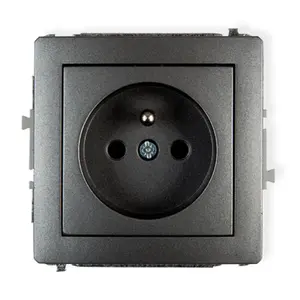 Jednoduchá zásuvka  Z/U grafit D DGP-1Z