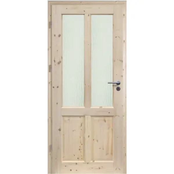 Dvere vnútorné Finskie 2S 80L so sukmi  nelakované zámok na kľúč