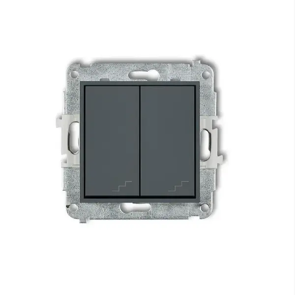 28MWP-33 Schodiskový vypínač dvojitý grafit