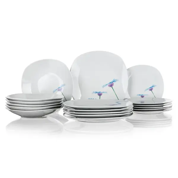 Sada talířů Blue Daisy 18 ks 60311161