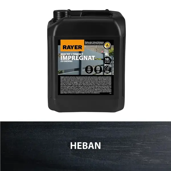 RAYER Lazúra na drevo 10 L heban