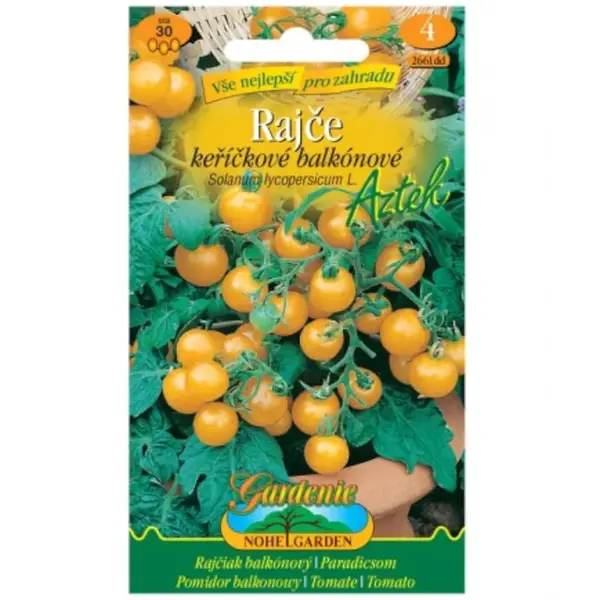 Rajčiak kríčkový balkónový Aztek, žltý