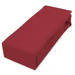 Plachta jersey s gumičkou 160x200 červená