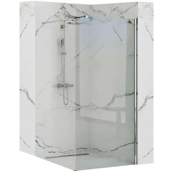 Sprchová zástěna Walk-in Aero ˝N˝ Rea K7552 80x195 chrom