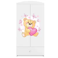 Skříň Babydreams bílá - Medvídek s motýlky