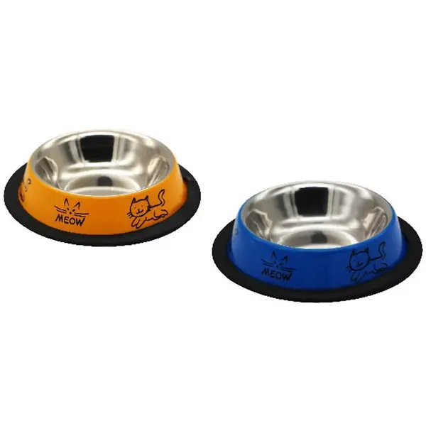 Miska pre mačku protišmyková  nerez 0,22 l/11 cm