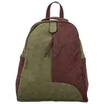 Dámský kabelko/batůžek zeleno/vínový - Paolo bags Kavaya