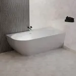 Vana Nelza 175x82 levá konglomerát bílý mat