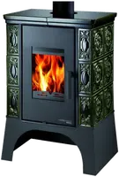 Haas+Sohn Kachle s výmenníkom EMPOLI AL II, kachle zelená, ochladzovacia slučka