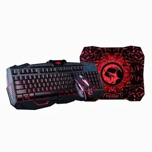 Marvo KM400, sada klávesnice s herní myší a podložkou, CZ/SK, herní, membránová typ drátová (USB), černá, podsvícená