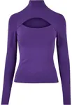 Women's turtleneck with neckline and long sleeves - purple
