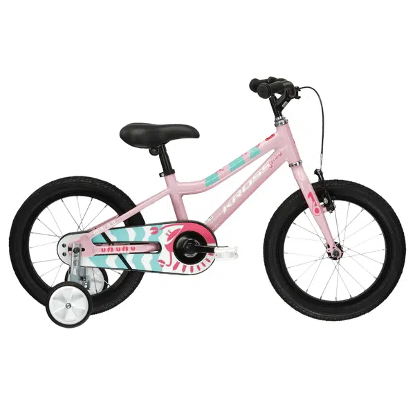 Dětské kolo Kross Mini 4.0 16" - model 2025 9" (90-130 cm) růžová / seledynová / růžová / lesk
