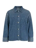 VILA Blúzka 'VIPAL'  modrá denim