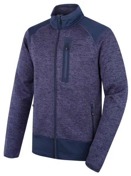 Husky Alan M XXL, dk. blue Pánský fleecový svetr na zip
