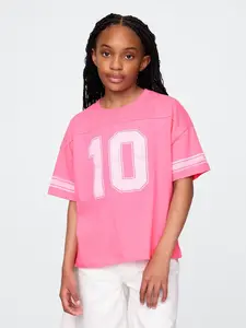 GAP  Dívčí Dětské oversize tričko Varsity 780445-00 Veľkosť: M