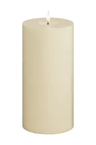 LED svíčka Deluxe Homeart Cream Bloklys 10 x 20 cm