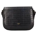 Kožená dámska crosbody kabelka Katana Alieta - čierna