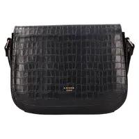 Kožená dámska crosbody kabelka Katana Alieta - čierna