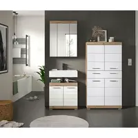 MID.YOU KOUPELNA barvy dubu, vysoce lesklá bílá