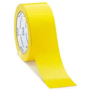 6 x Tichá lepicí PVC páska 50mm, návin 66m, žlutá, tloušťka 35µm | RAJA